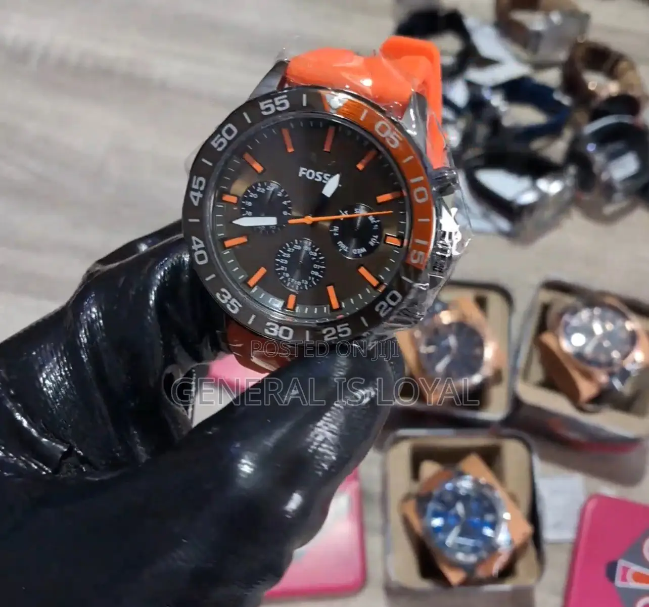 Fossil Bannon Multifunction Orange Silicone