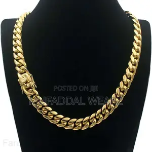 Yellow Heavy Solid Cuban Link Chain Bracelet