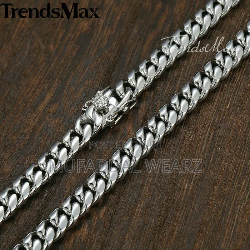 Yellow Heavy Solid Cuban Link Chain Bracelet