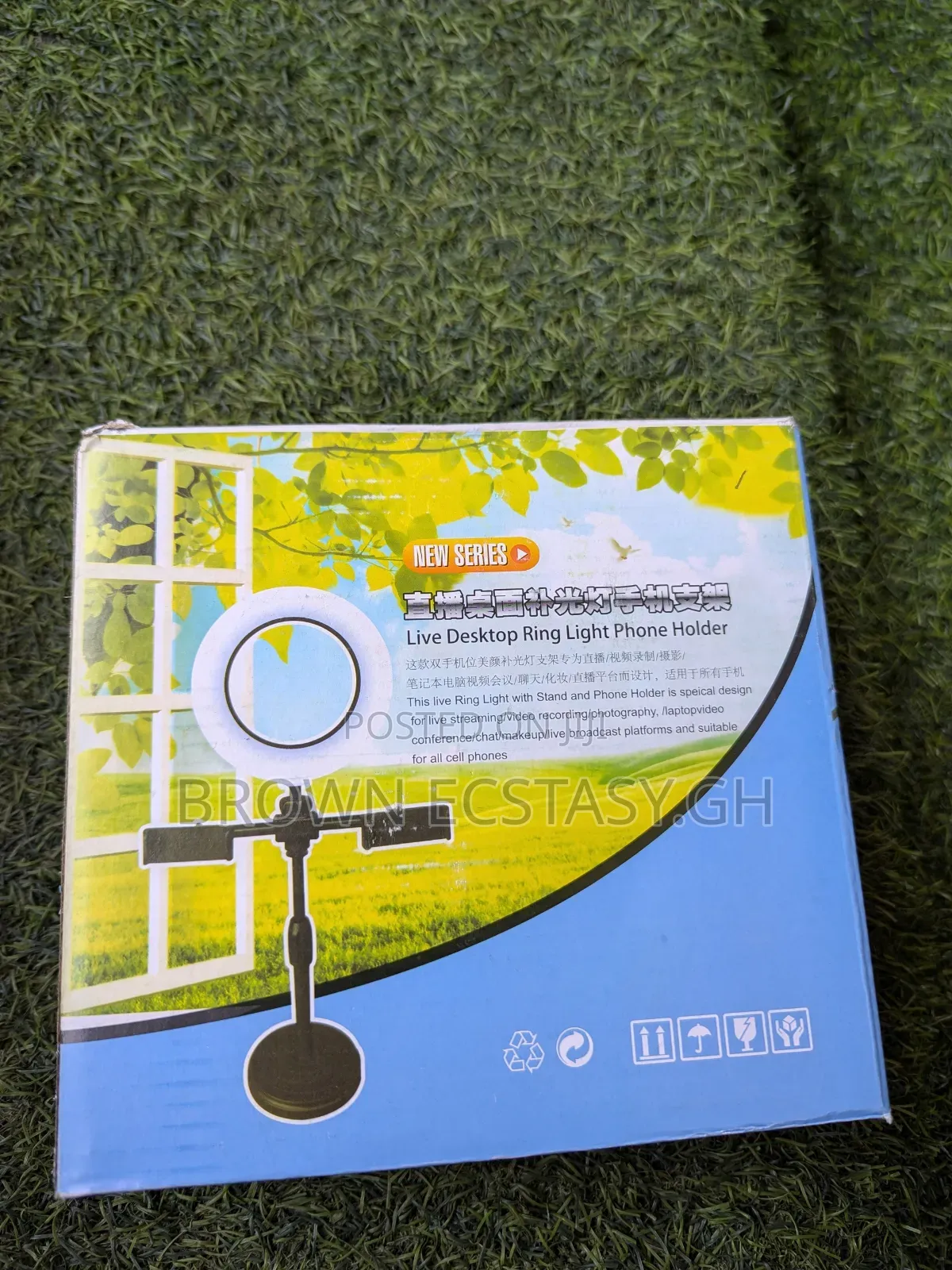 Desktop Tripod Ring Light and Double Phone Holders