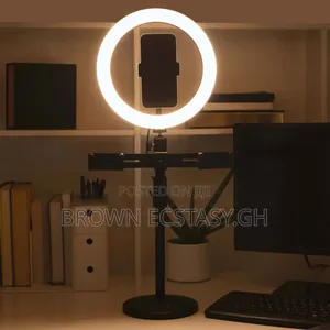 Desktop Tripod Ring Light and Double Phone Holders