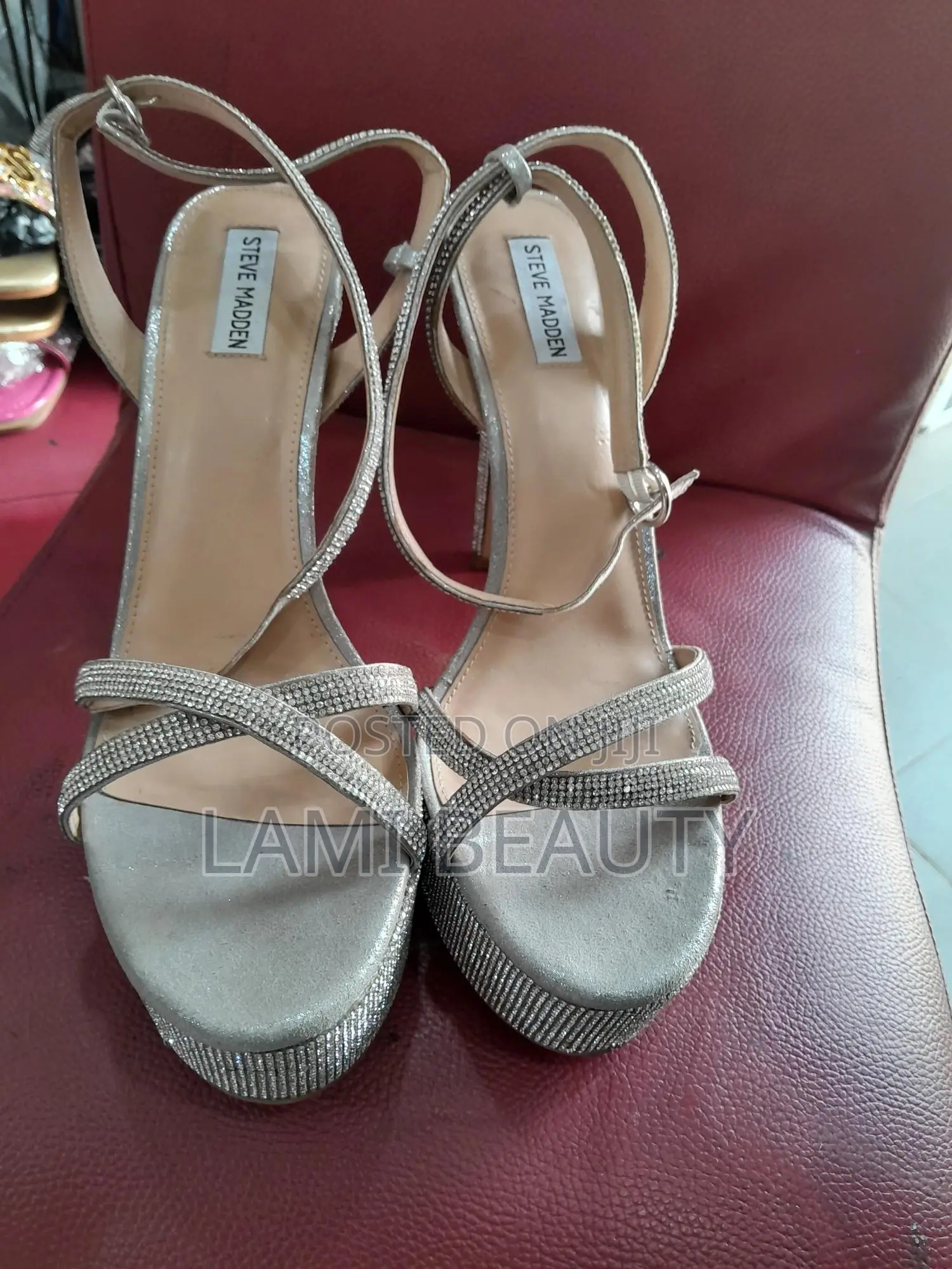 Silver Stones Plat Form Heel