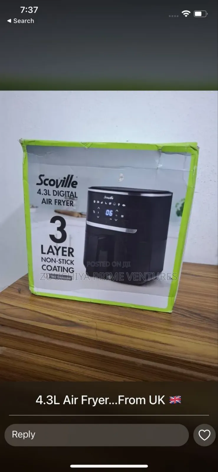 4.3l Scoville Digital Air Fryer From Uk