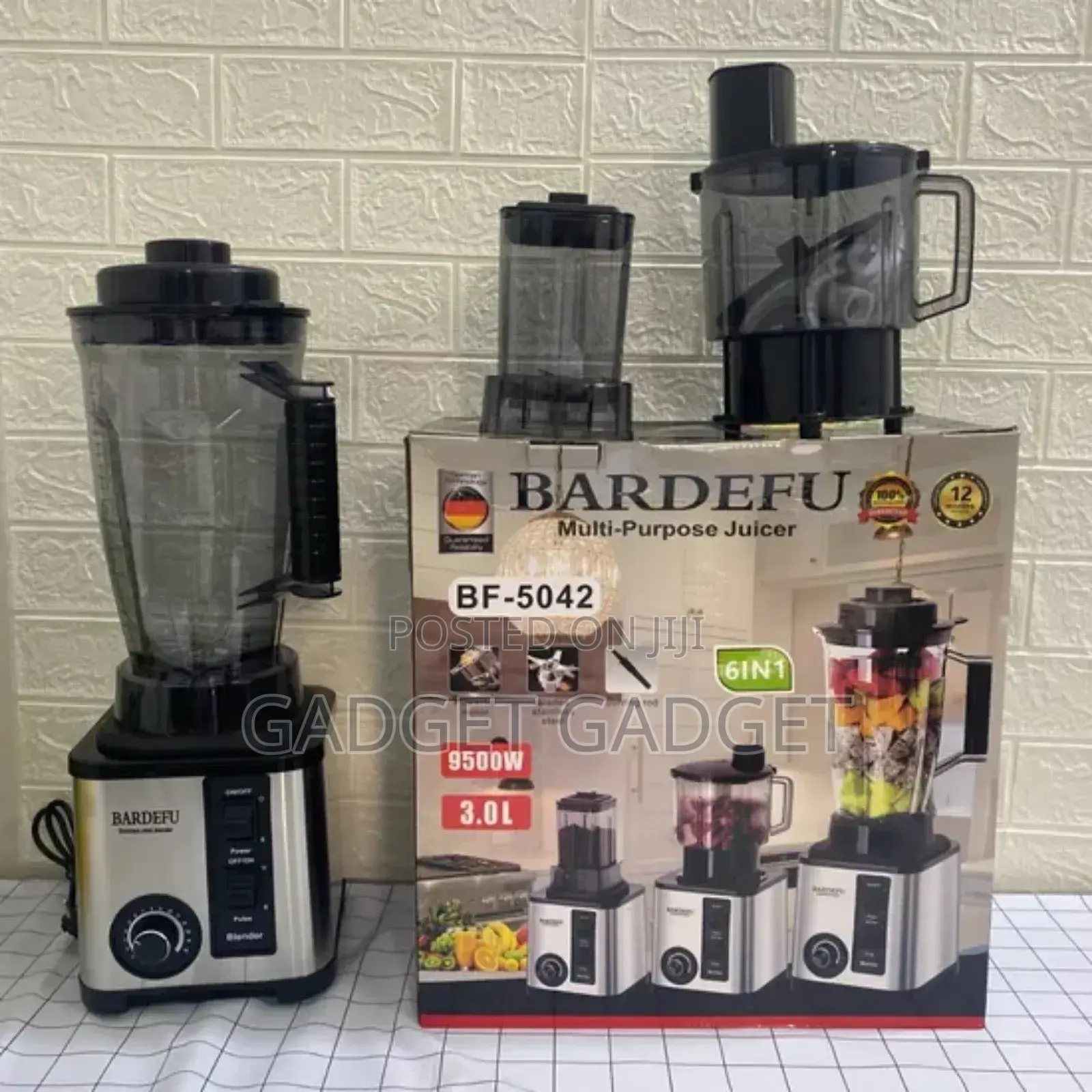 Bardefu Bf-5042 Multi-Purpose Juicer / Blender 6 In1 3ltrs