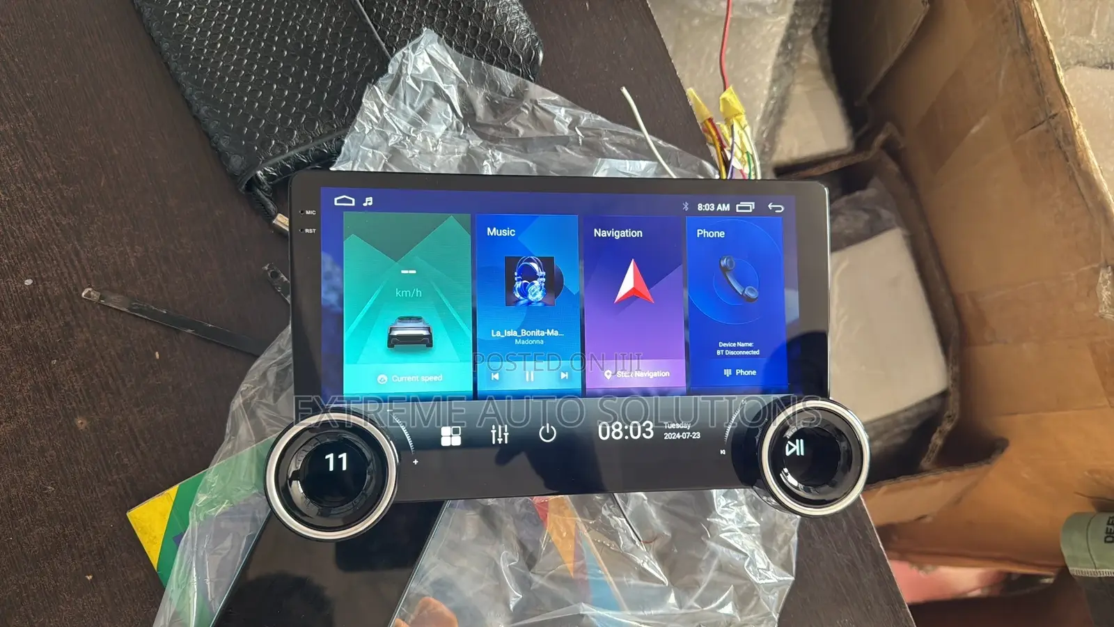 Multimedia  Double Knob Android Universal Carplay Stereo