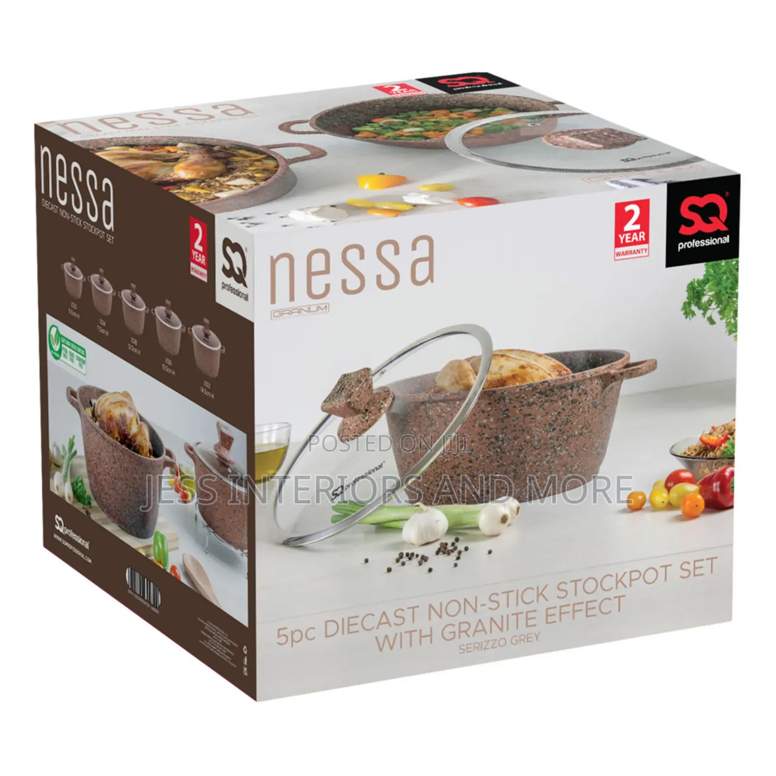 Sq Professional Die-Cast Aluminium Stockpot Set