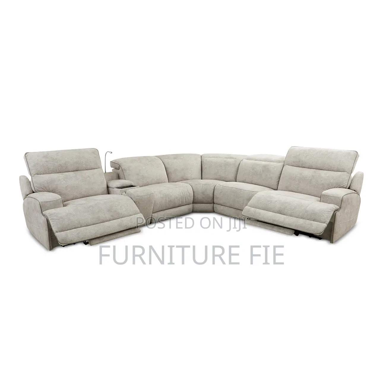 Sebaston 6pcs Fabric Living Room Sectional With Recliners
