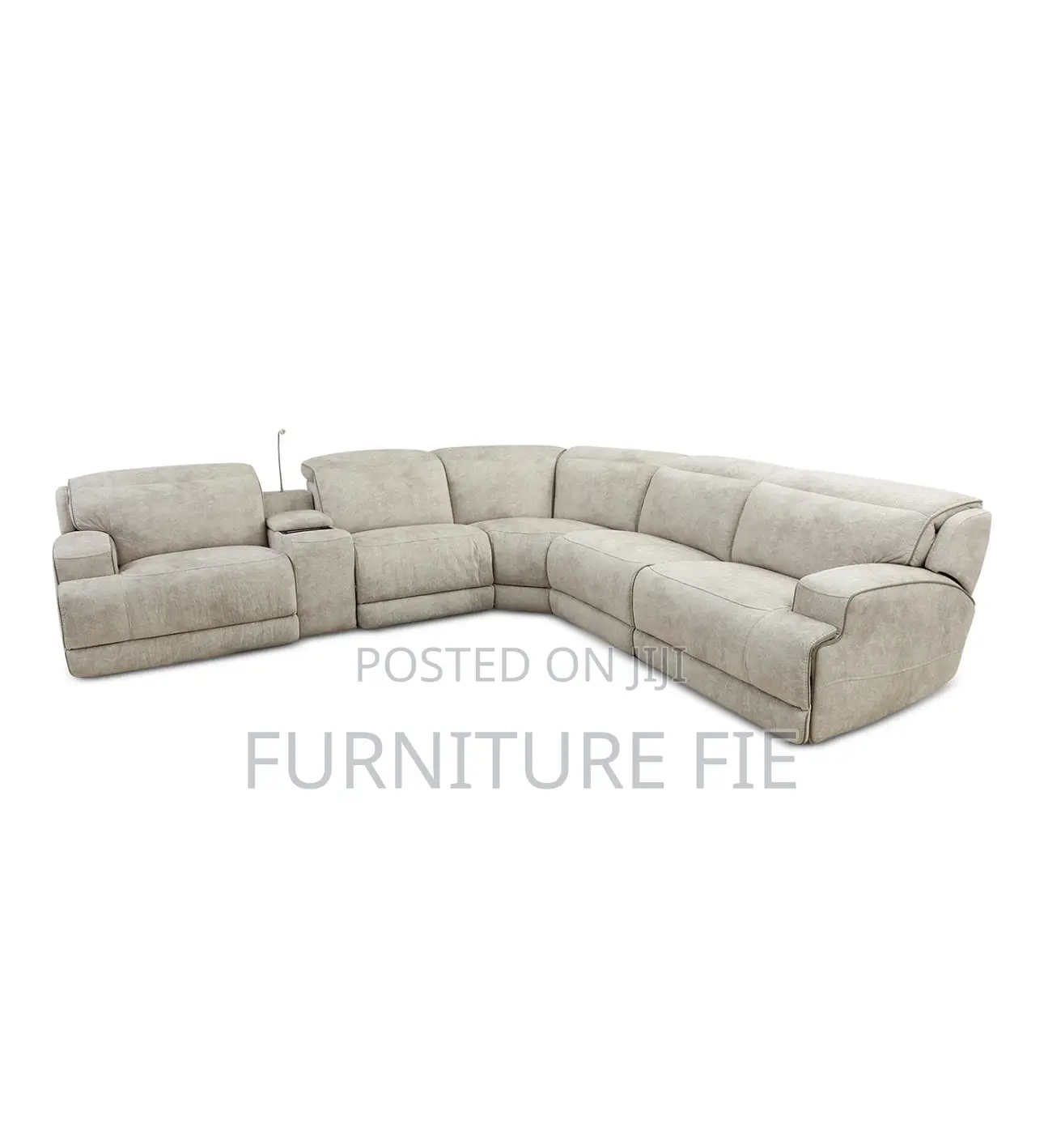 Sebaston 6pcs Fabric Living Room Sectional With Recliners