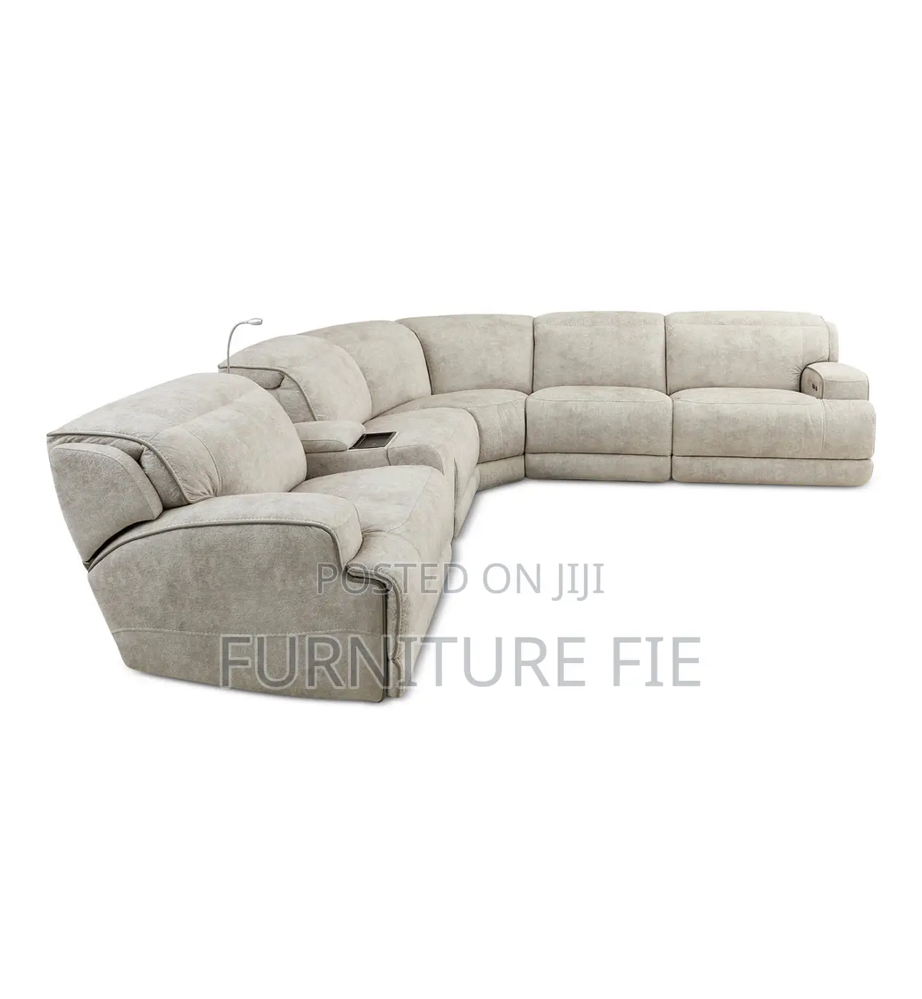 Sebaston 6pcs Fabric Living Room Sectional With Recliners