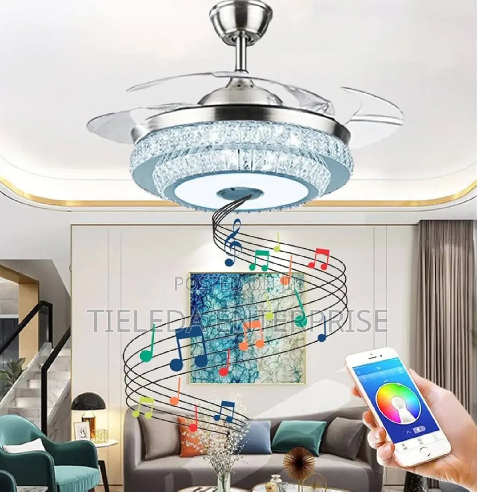 Ambience C Chandelier Fan Light Remote Control