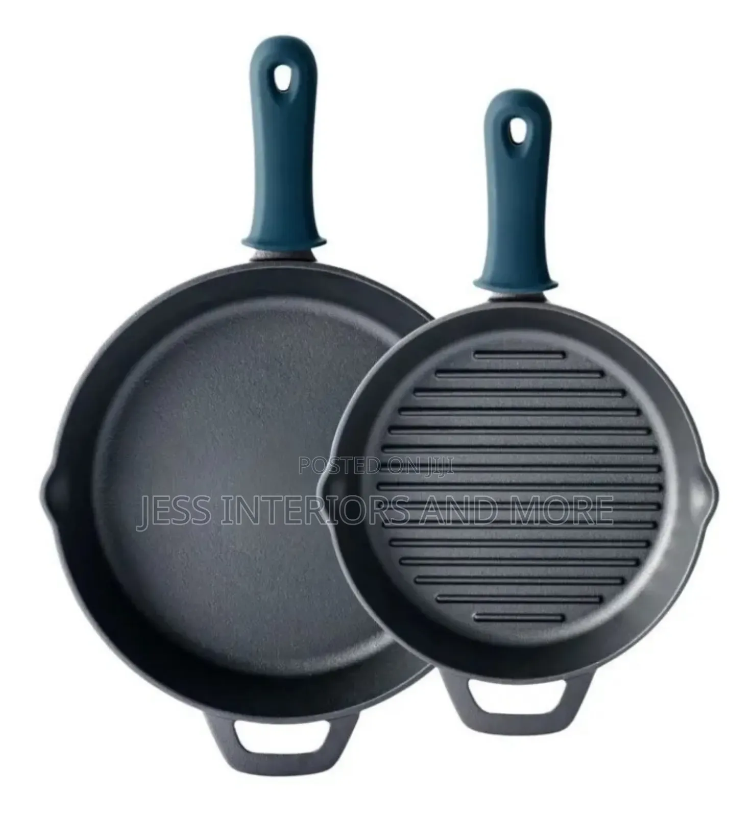 Tramontina Cast Iron Grill and Skillet Pan 2 Piece
