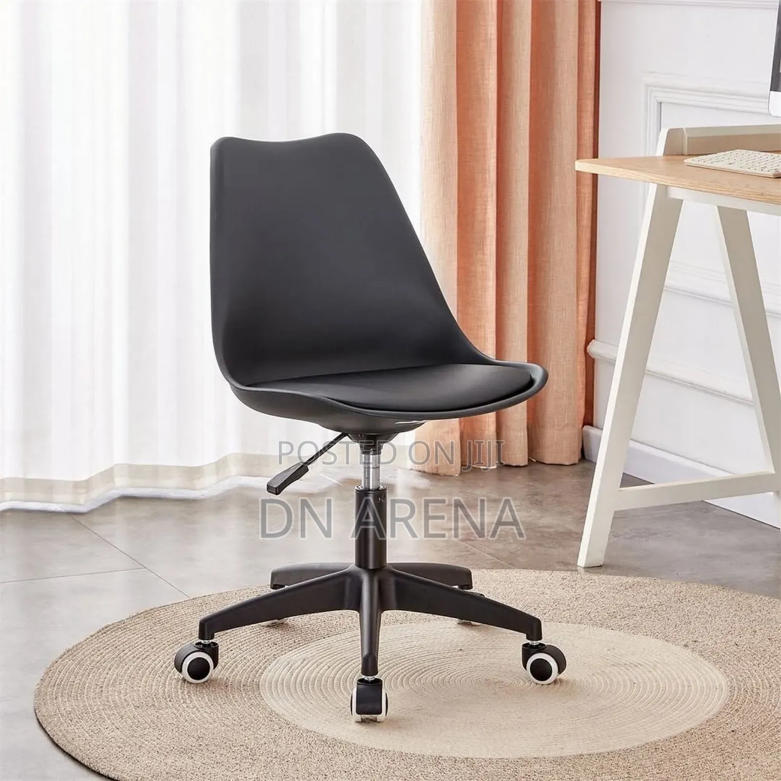 Nordic Swivel Desk Chair Available in Black White Colours