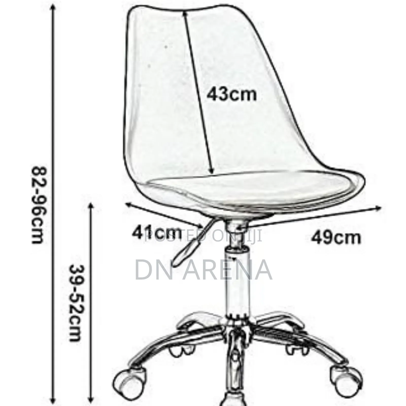 Nordic Swivel Desk Chair Available in Black White Colours