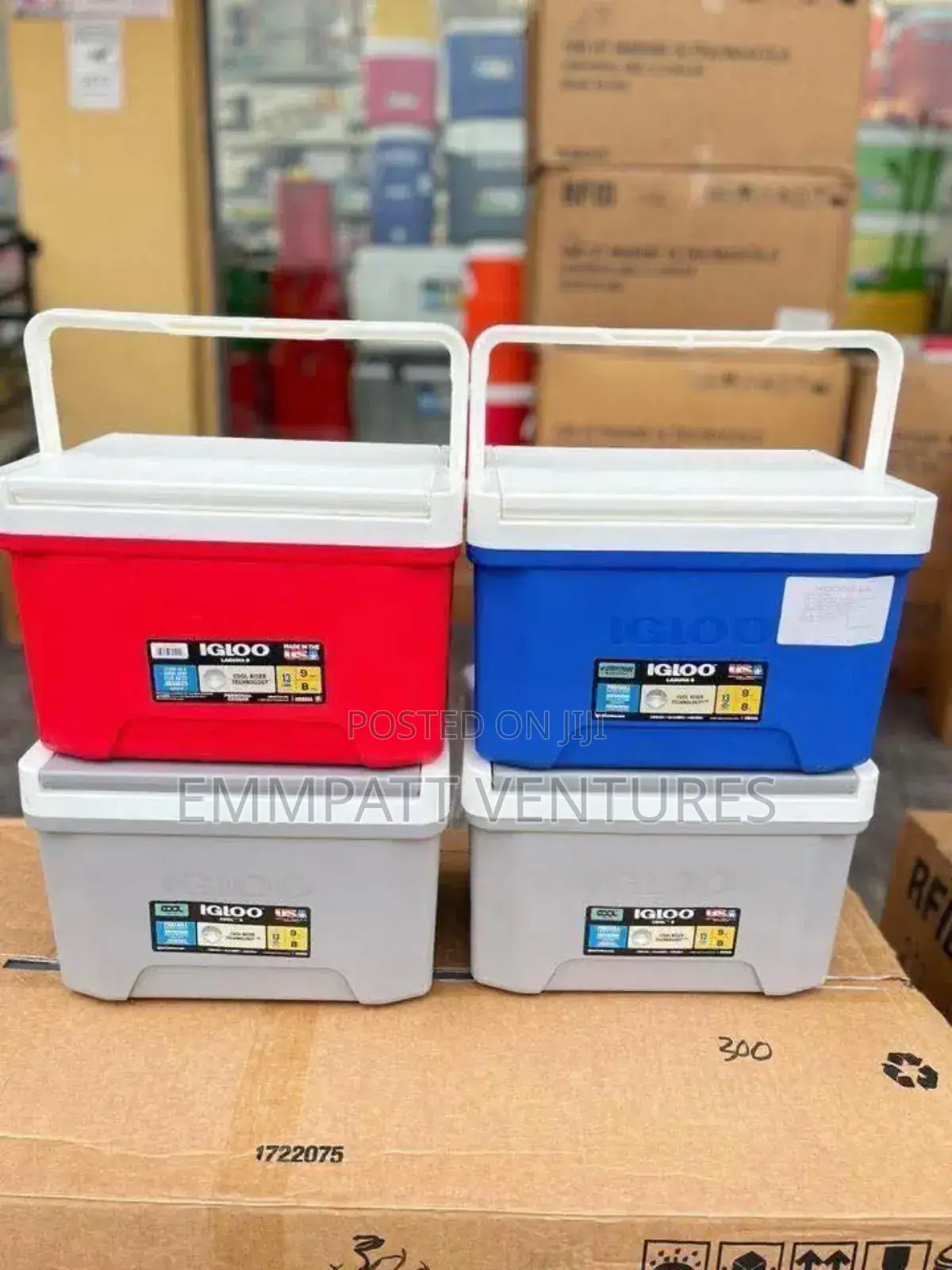 Igloo Ice Chest Red White Colour With Handle