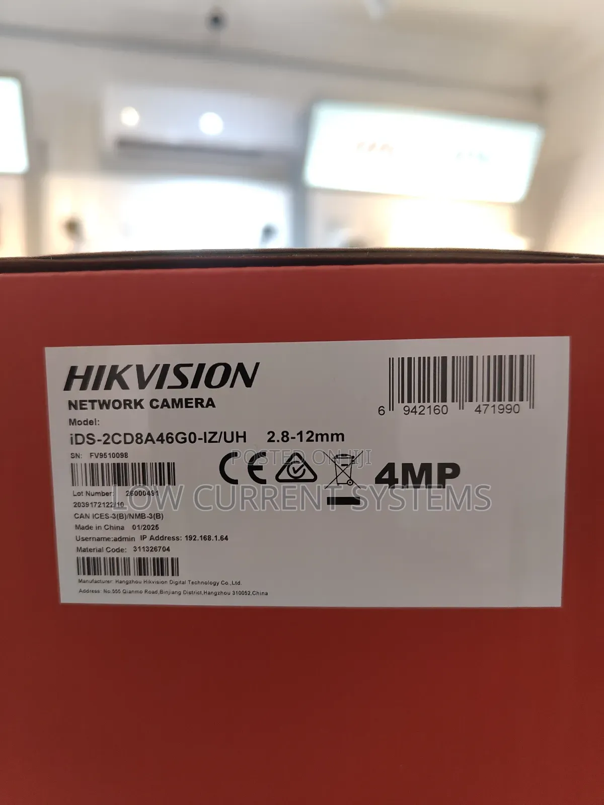 Hikvision Dark Fighter Ip Camera 4mp Ids-2cd8a46g0-Iz/Uh Low Temperatu