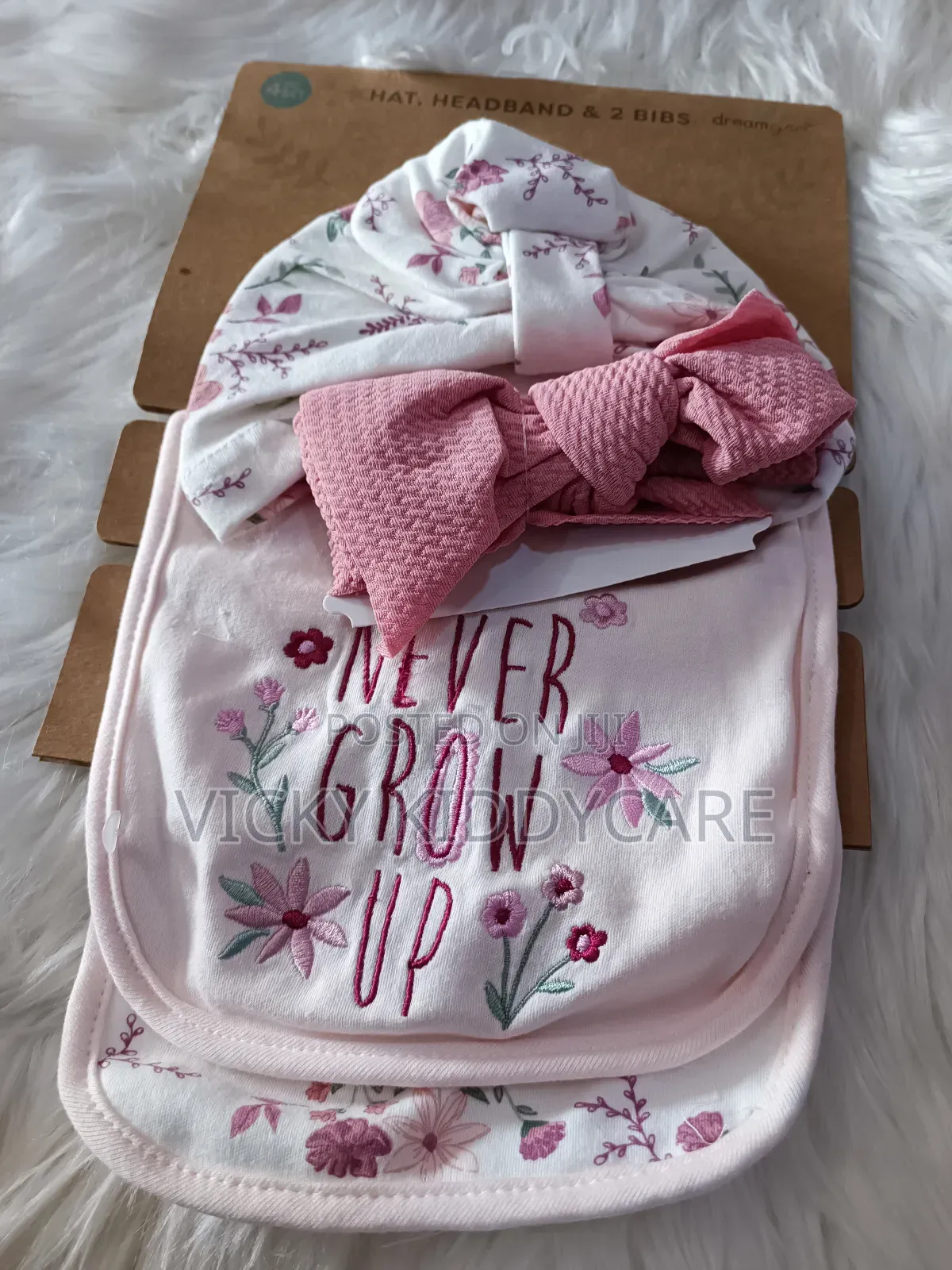 2 Bib, Hat and Headband for Girls
