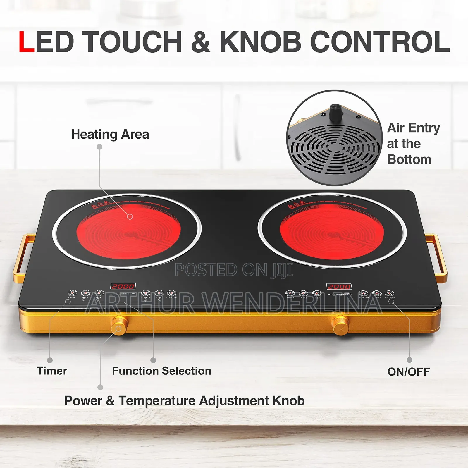 Wangchef 3500watt Touch Screen Electric Stove