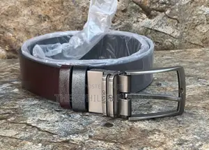 Quality Designer Men Leather Belt. Double Sided Bl Br