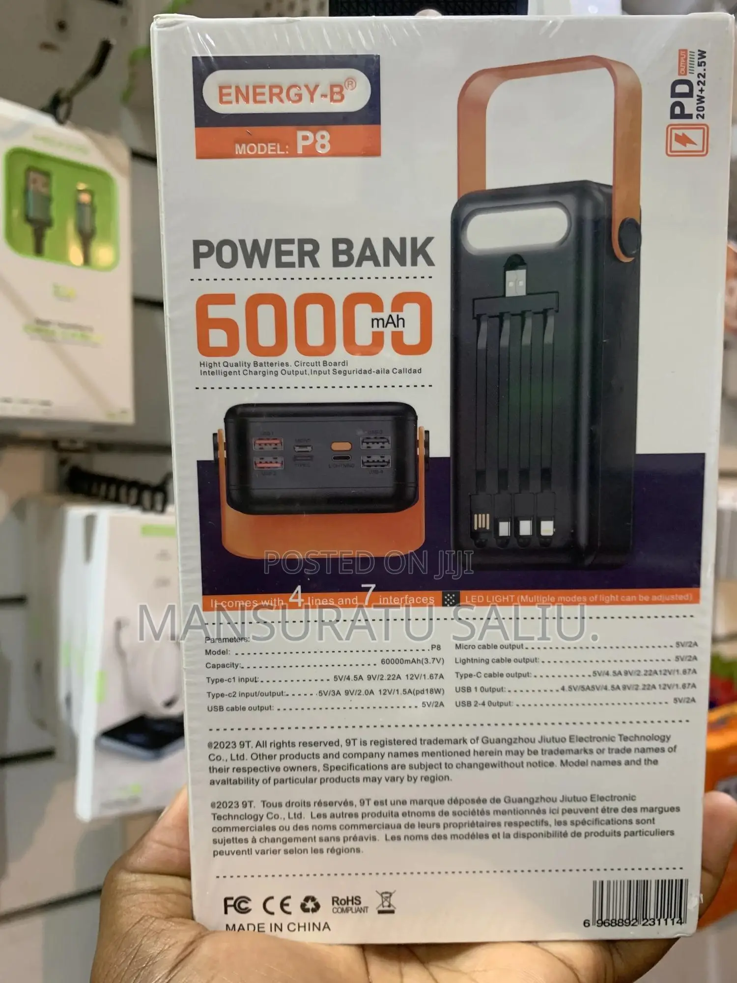 Original 60000watt Energy B Power Bank