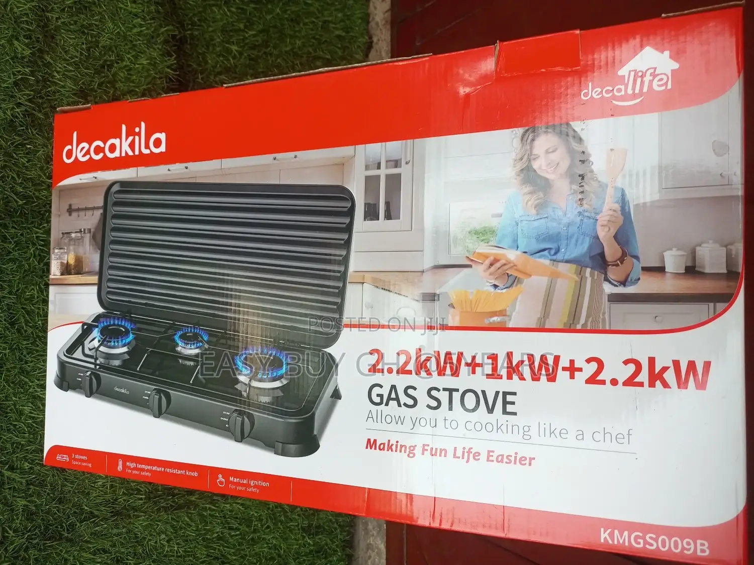 Risky Free 2.2kw+1kw+2.2kw Decakila Gas Stove Set
