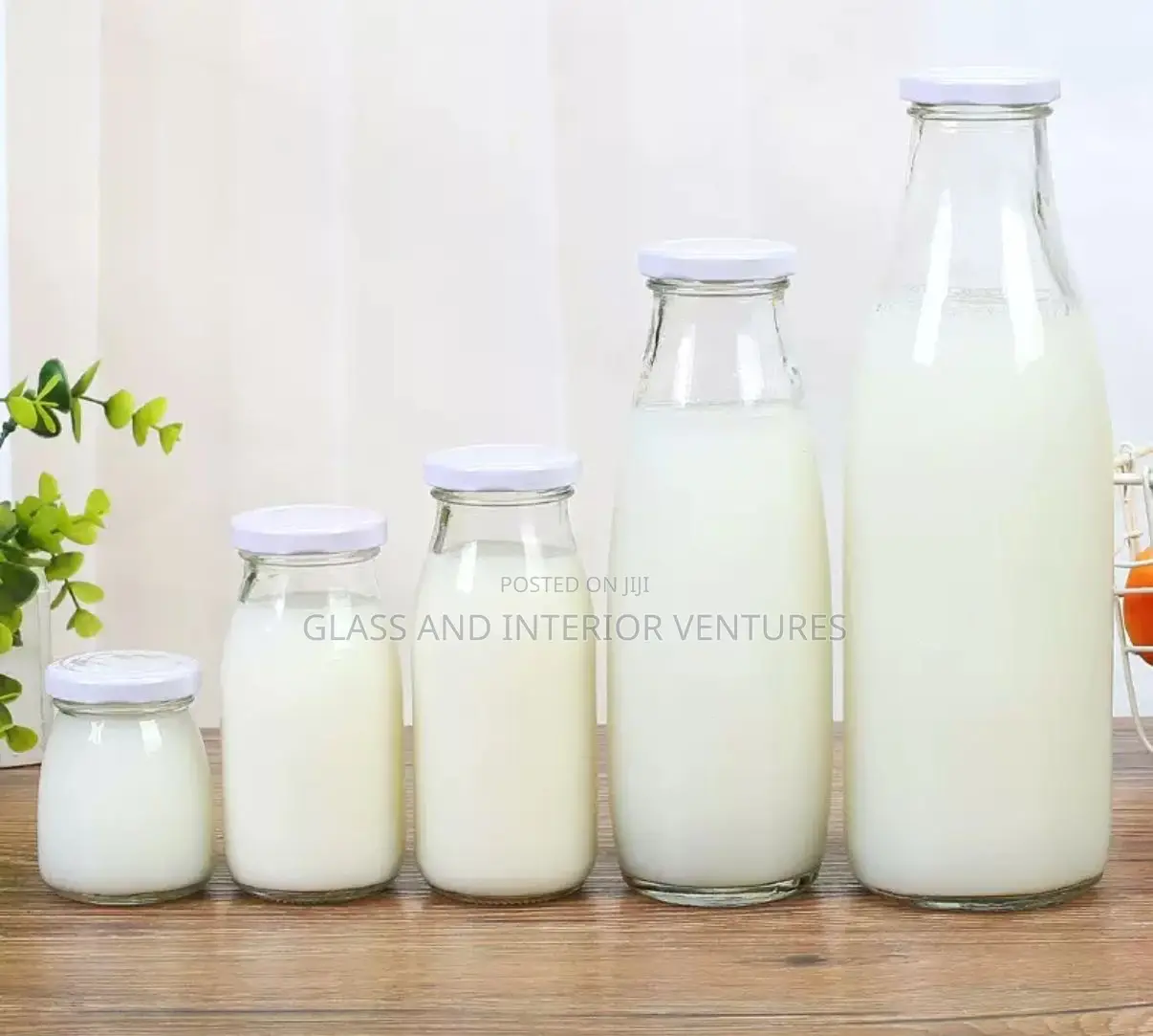 Juice Glass Bottles, Jars and Tin 500ml, 350ml 250ml