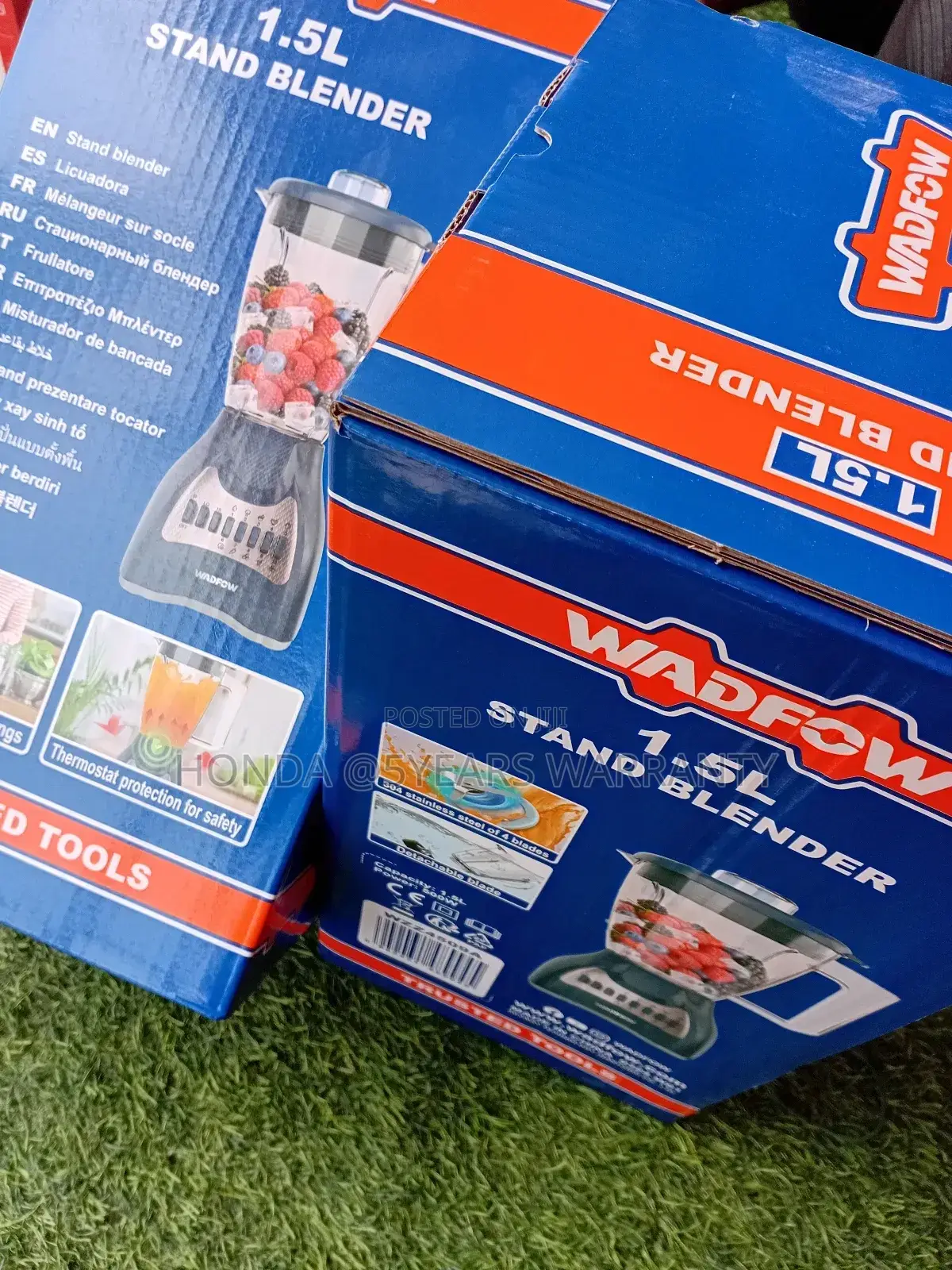 Authentic Wadfow 1.5l Stand Blade Blender 500w Steel