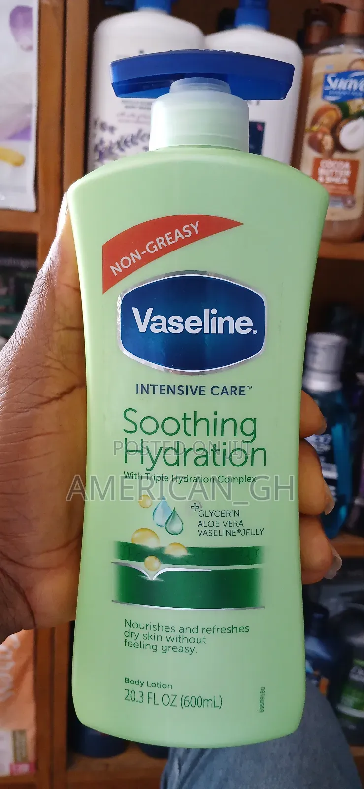 Vaseline Soothing Hydration Body Lotion, 600ml