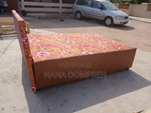 Flowered Brown Bed
