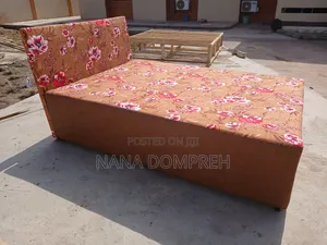 Flowered Brown Bed