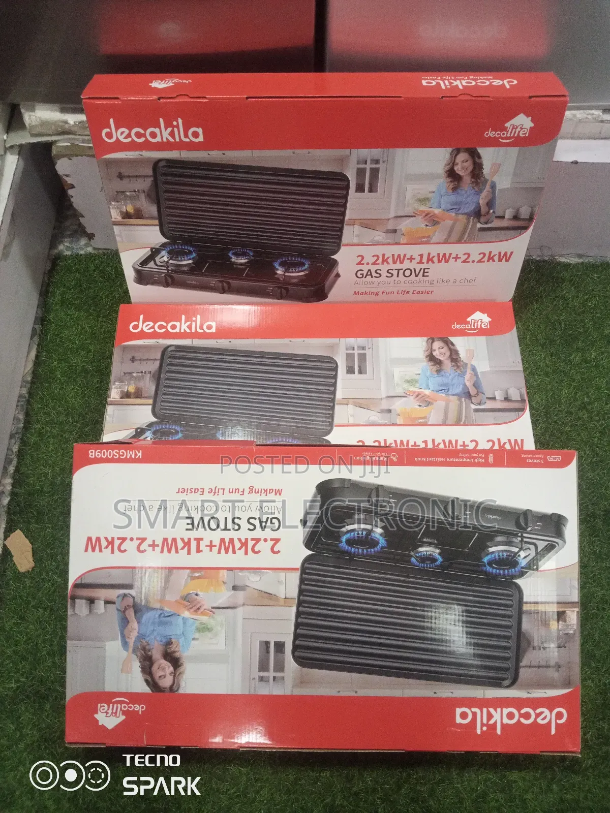 Decakila Gas Stove Gas Table Top 3 Burner Affordable