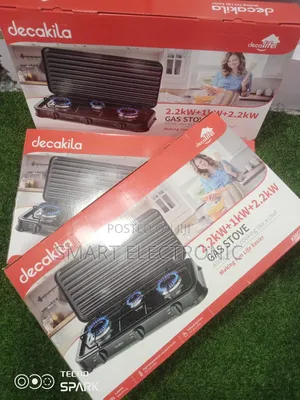 Fully Stocked Decakila 3 Burner Gas Stove With Auto Ignition