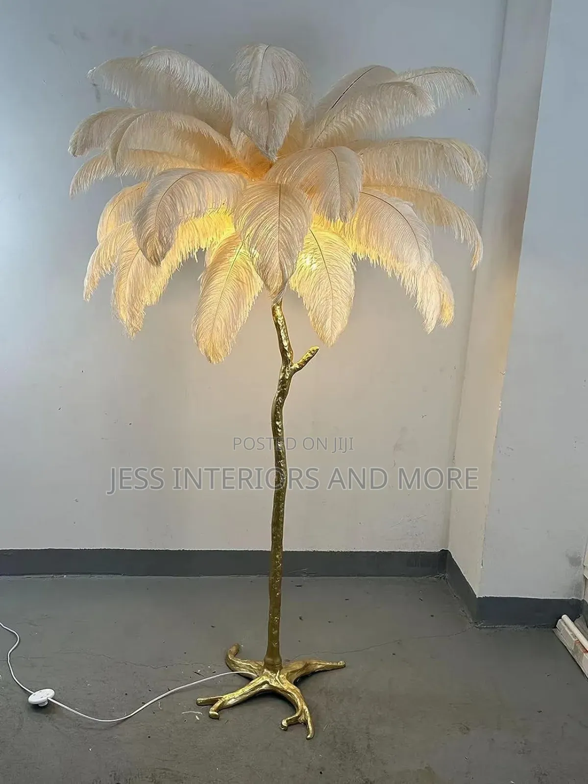 Ostrich Feather Floor Lamp