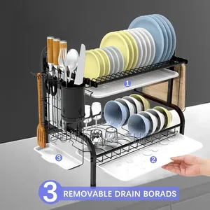 2 Tier Detachable Dish Rack,