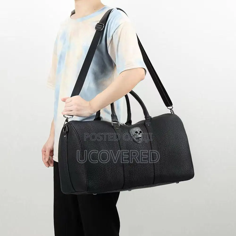 Skull Real Leather Duffel Bag