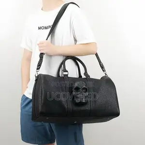 Skull Real Leather Duffel Bag