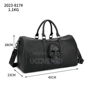 Skull Real Leather Duffel Bag