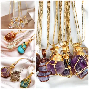 Crystal Stone(Amethyst) Necklaces.