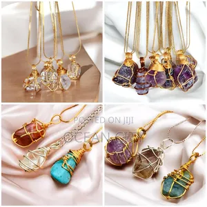 Crystal Stone(Amethyst) Necklaces.