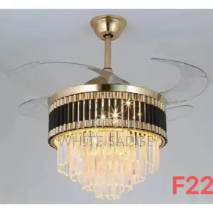 #676) Spotted Chandelier Fan Light With Remote Control