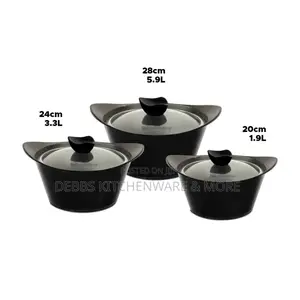 3pc Caia Sq Professional Cookware