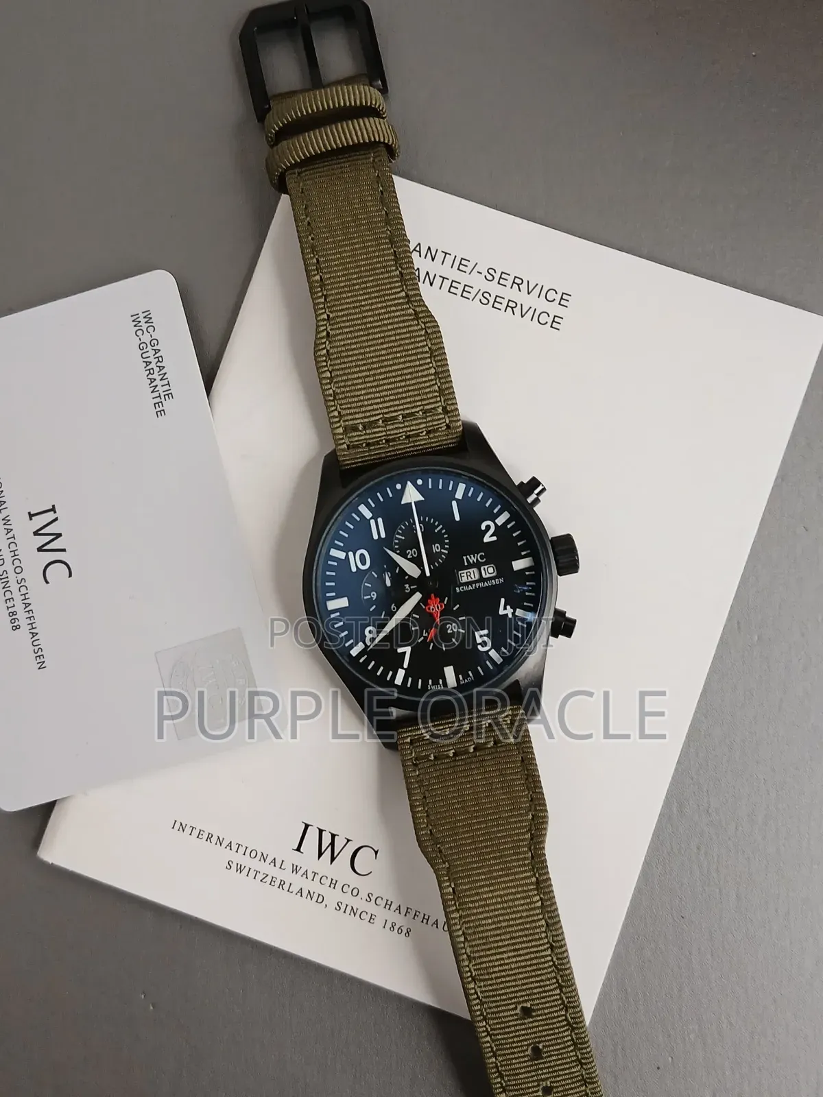 Iwc Top Gun Chronograph Watch With Battery Powered