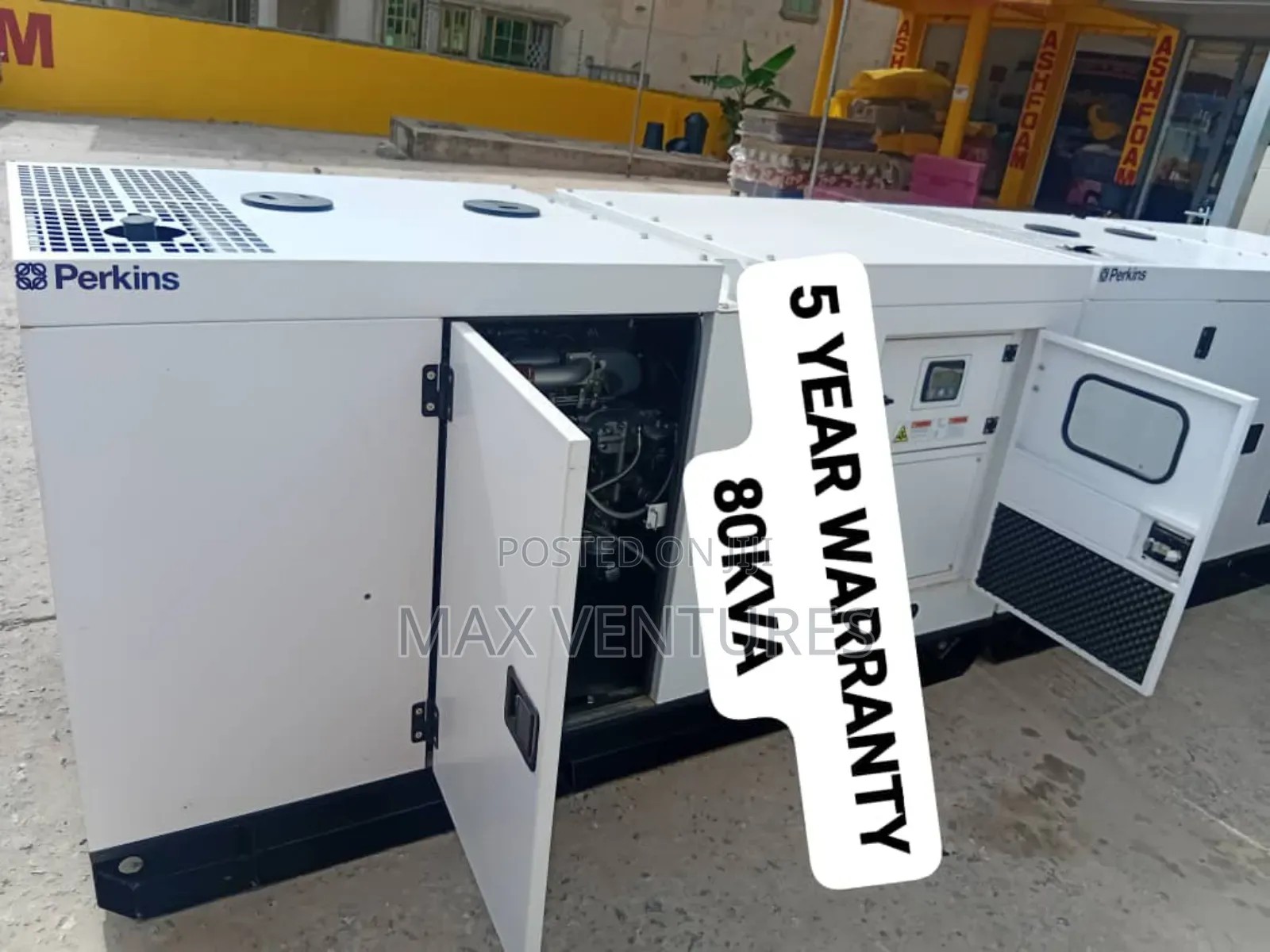 Stable Power Supply 80kva Perkins Diesel Generator Pushstart