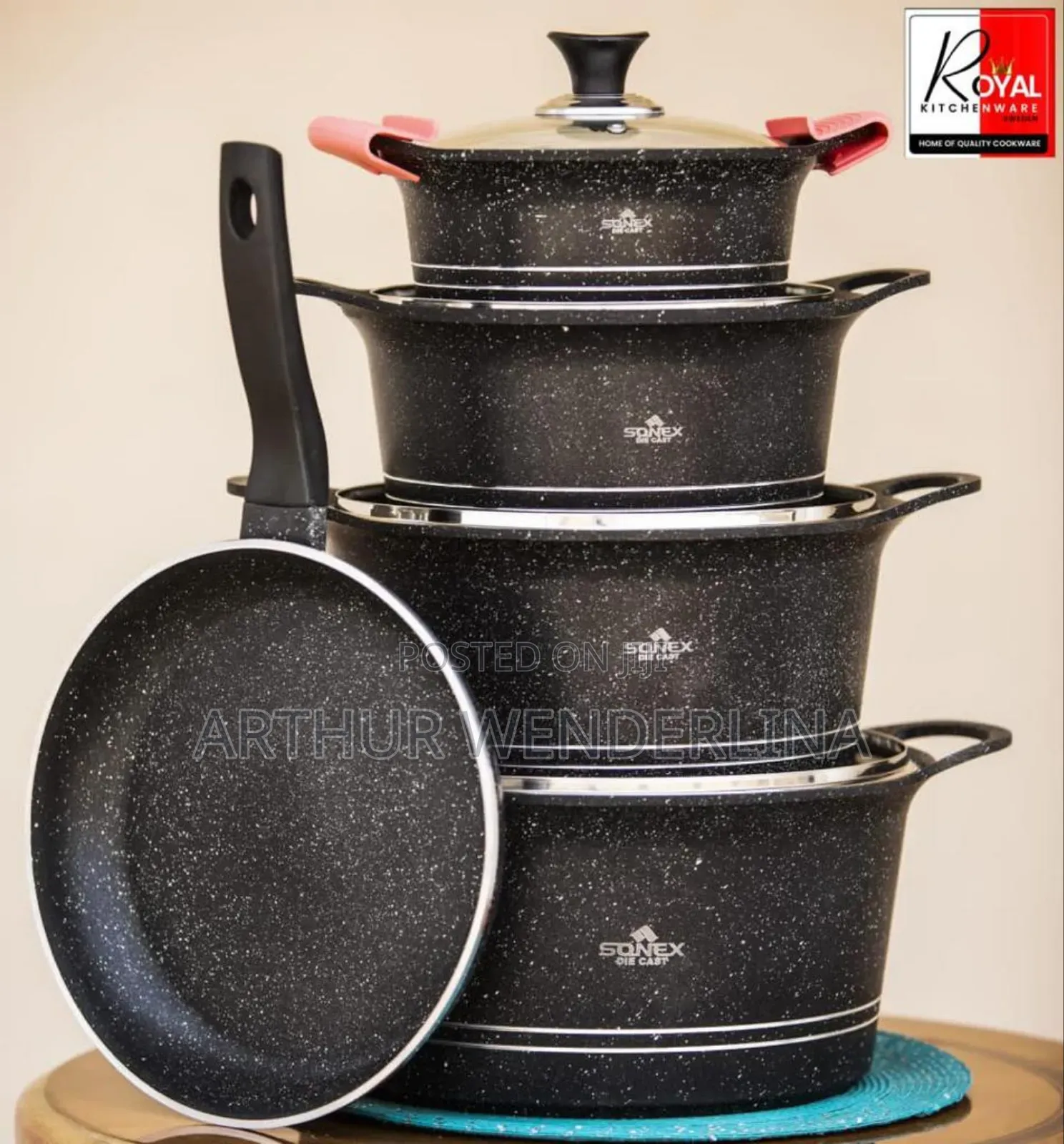 Sonex 4 Set Cooking Untensils Non - Stick Plus Fry Pan