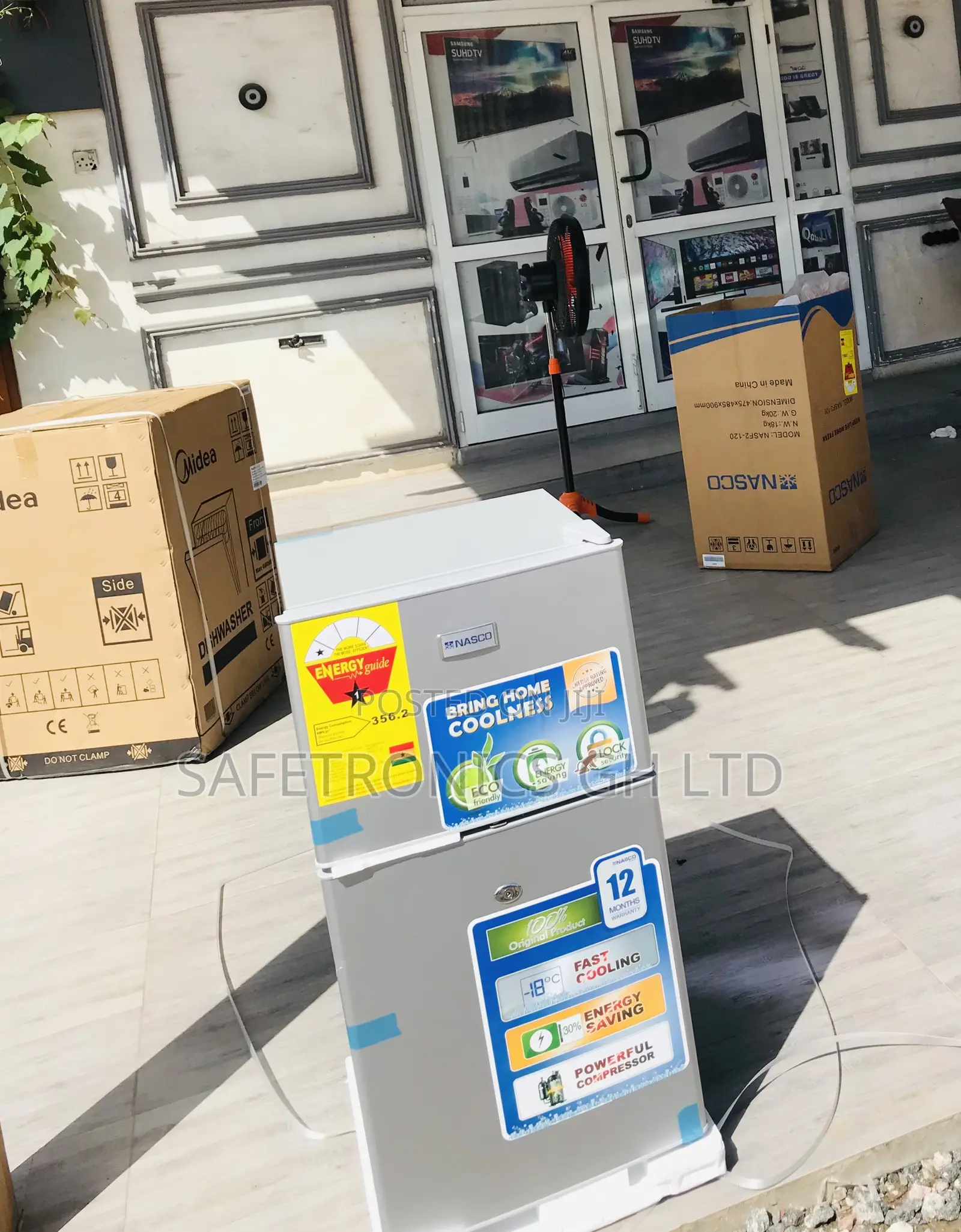 Shop Nas-11fl Topfreezer 90 Liters Doubledoor Grey Fridge