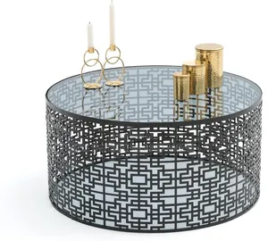 Glass Top Center Table (Motifs)