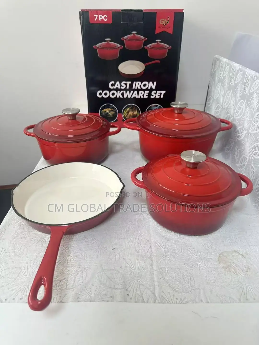 7 Set Cast Iron Cookware