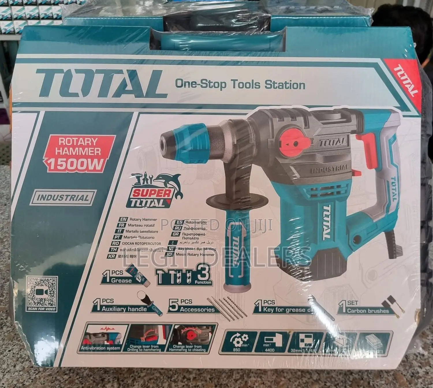 Total Rotary Hammer 1500watts With Bits