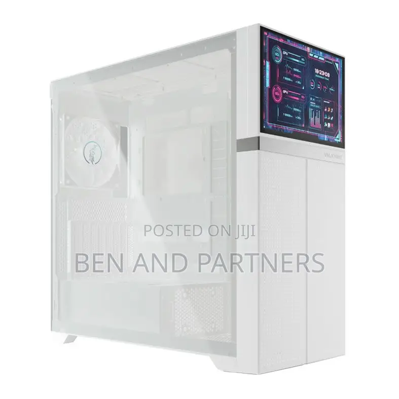Valkyrie Vk02 Lcd Pc Case, With 10.1" Lcd Screen, White