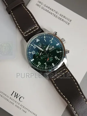 Iwc Pilot Green Dia Chronograph Watch for Gents