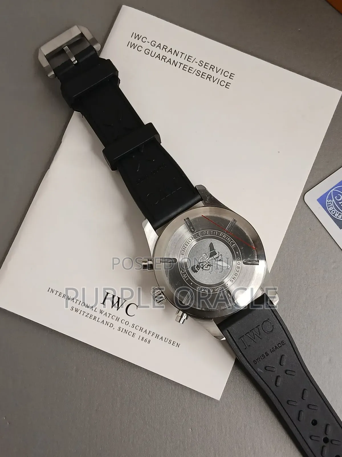 Iwc Pilot Diver Chronograph Watch With Silicone Strap